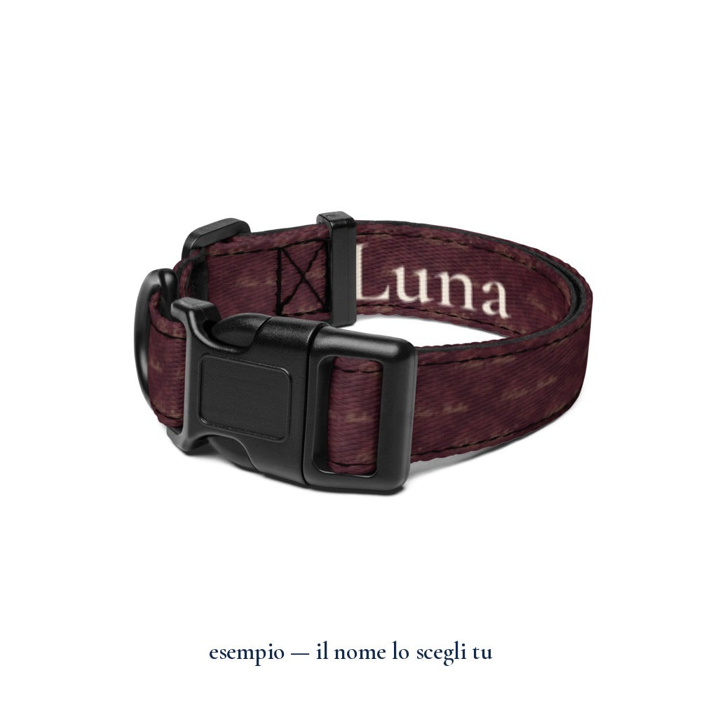 Collare "Ramo d'Ulivo": esempio con il nome Luna — Perla Italia