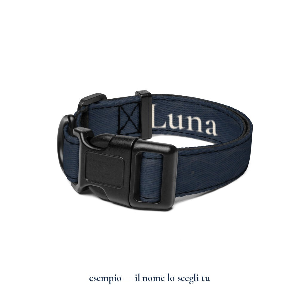 Collare "Onda": esempio con il nome Luna — Perla Italia