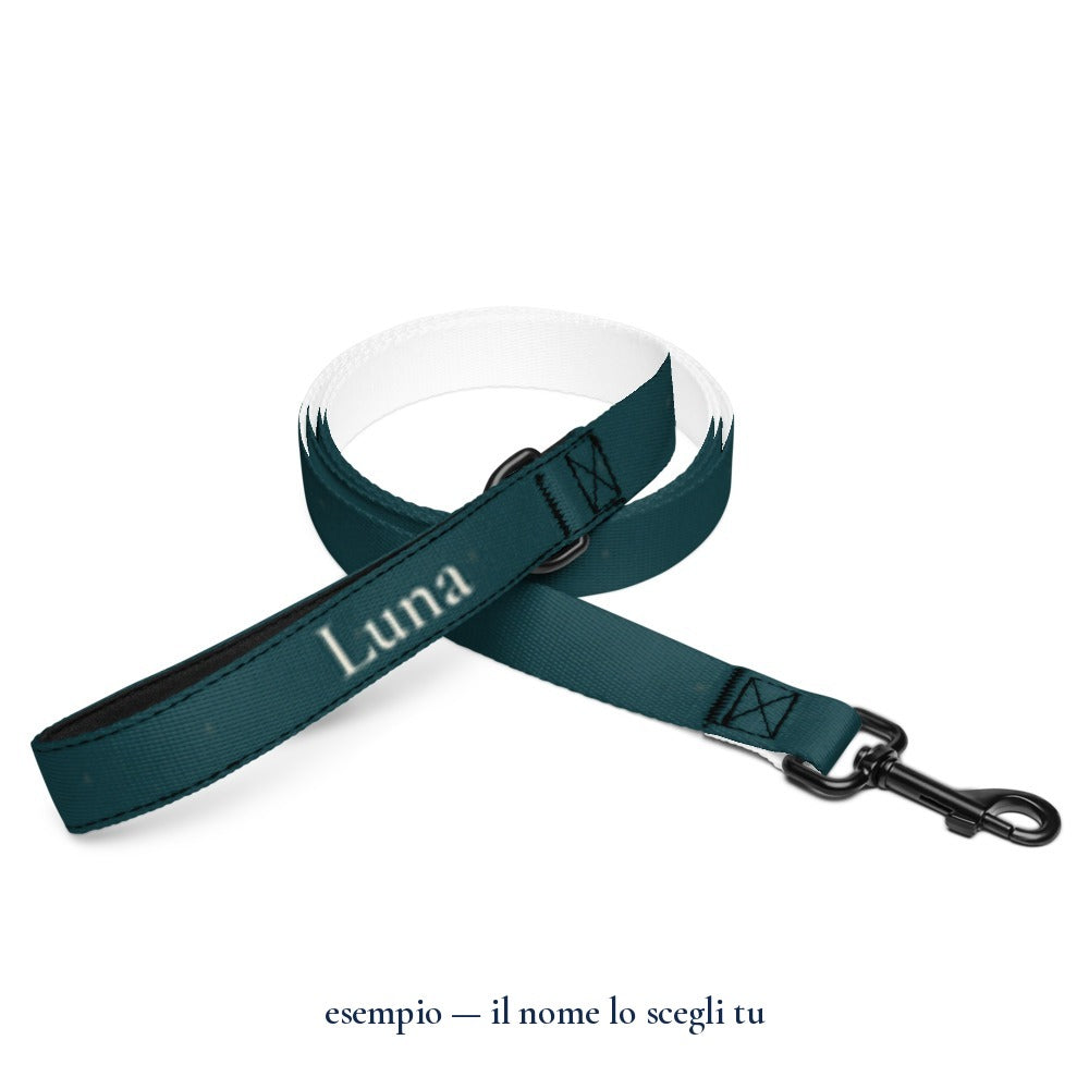 Guinzaglio "Petrolio": esempio con il nome Luna — Perla Italia