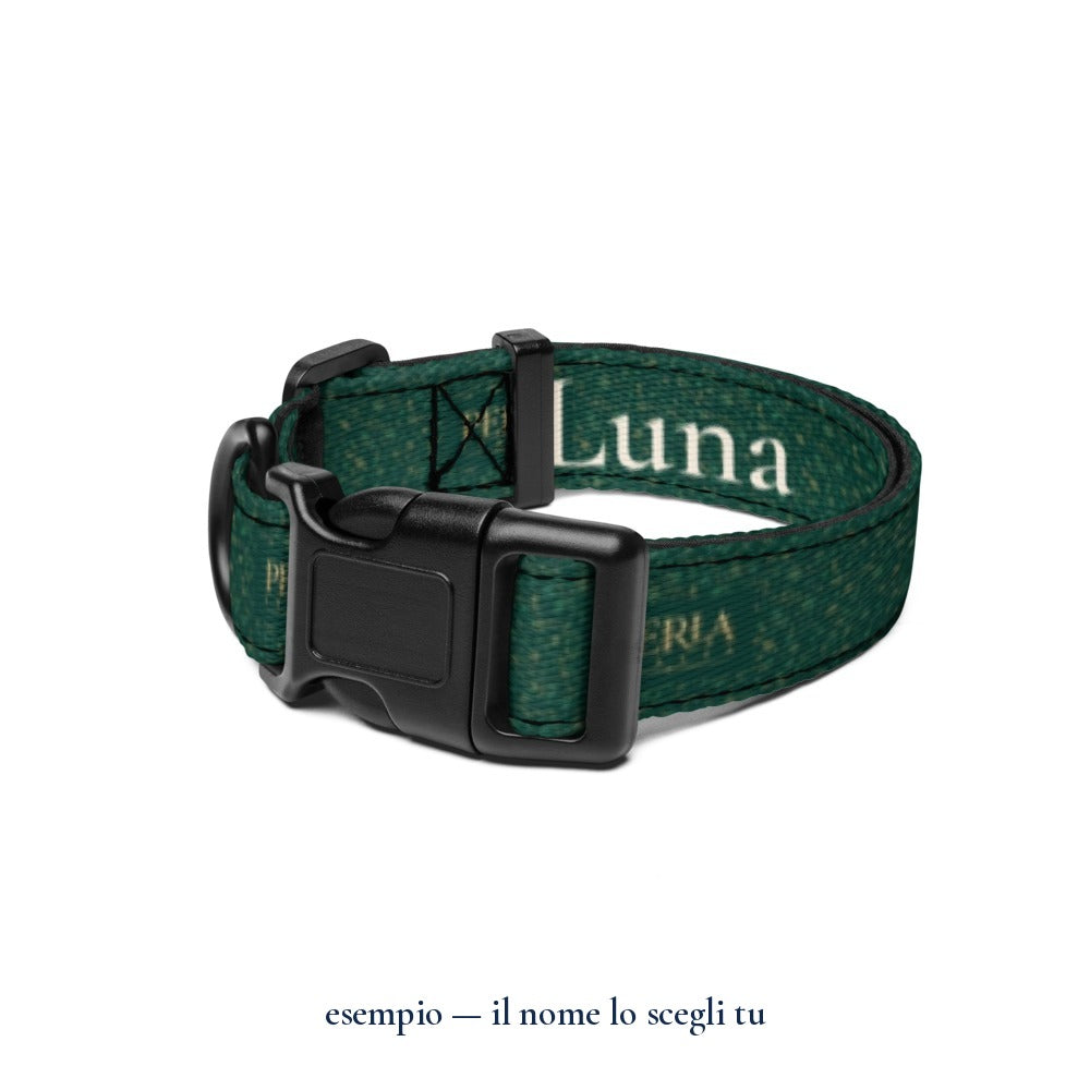 Collare "Toile": esempio con il nome Luna — Perla Italia