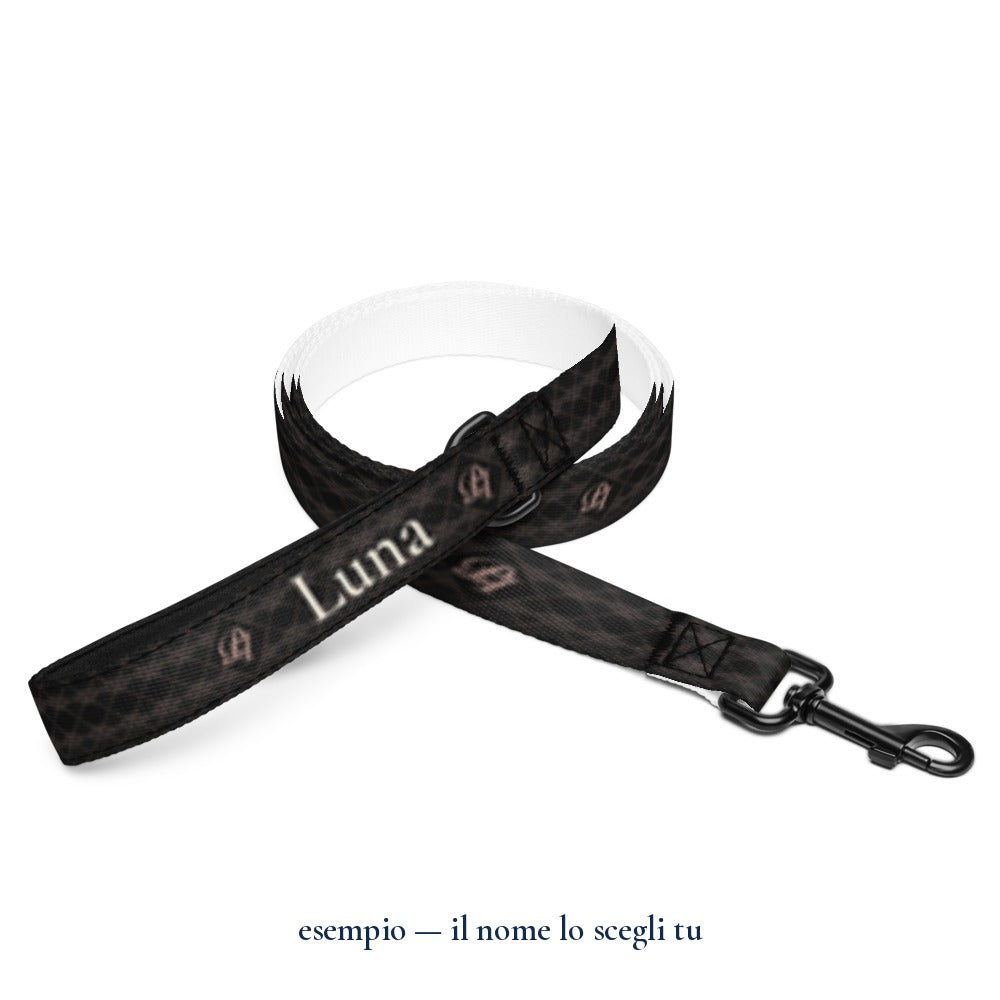 Guinzaglio "Geometrico": esempio con il nome Luna — Perla Italia