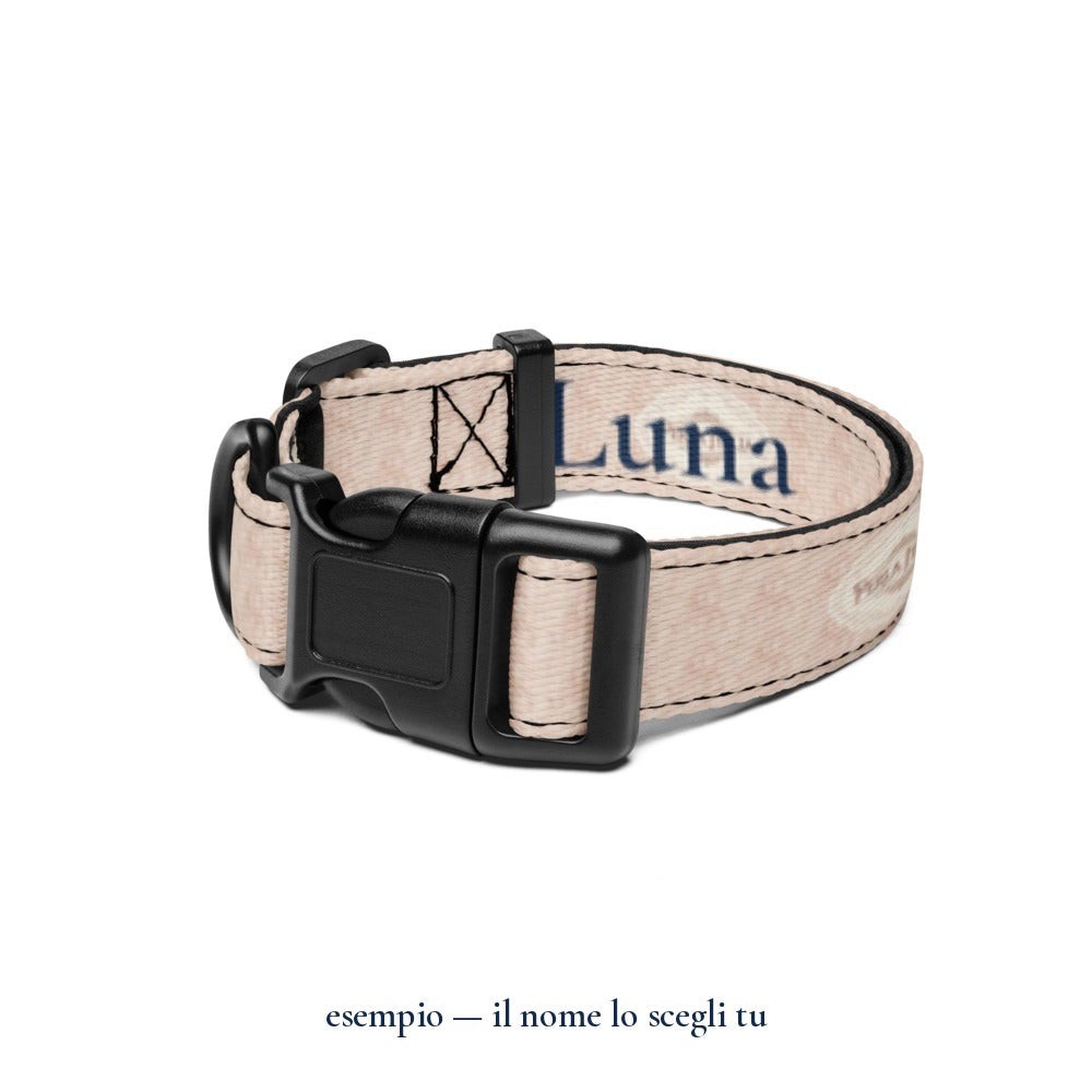 Collare "Paisley": esempio con il nome Luna — Perla Italia