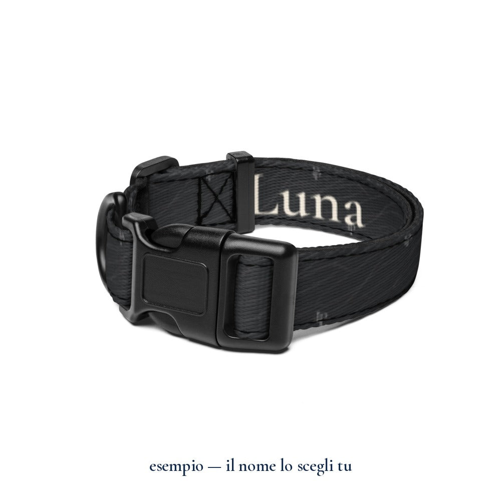 Collare "Onde Geometriche": esempio con il nome Luna — Perla Italia